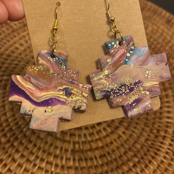 Love these polymer clay dangles. They’re so fun to me - Picture 2 of 4